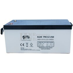 Batería AGM Cíclica 12 Voltios 250 Amperios PBC12-250