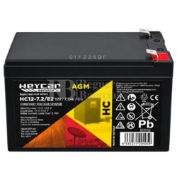 Bater�a AGM Heycar HC12-7.2 F2 12V 7,2Ah para Alarmas y Sistemas de Seguridad