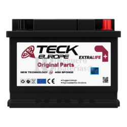 Batera arranque 12 Voltios 60 Amperios Teck Europe TEX6000 + Derecha