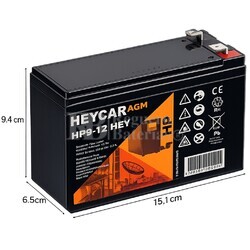 Bateria Bicicletas Electricas 12 Voltios 9 Amperios Heycar HP129B