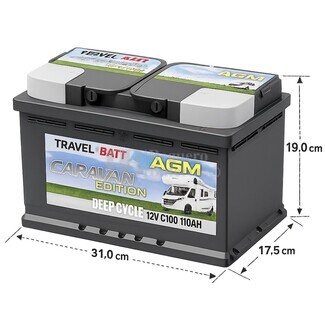 Bater�a Travellbatt TCE110AGM | AGM Camper 12 Voltios 110 Amperios