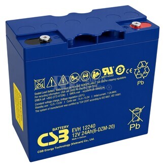 Bater�a Carrito de Golf 12 Voltios 24 Amperios CSB EVH12240
