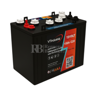 Batera VT INDUSTRIAL Nano Tubo | 12V 150A Energa Segura para Sistemas Fotovoltaicos, Elctricos y de Emergencia