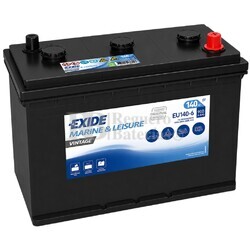Bater�a coche cl�sico 6 Voltios  140 Amperios Exide Vintage EU140-6 