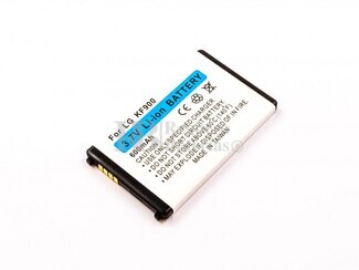 Bateria KF900, Prada II, para telefonos LG Li-ion, 3,7V, 600mAh, 2,2Wh