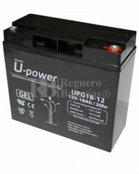 Batería Gel 12 Voltios 18 Amperios U-power UPG18-12