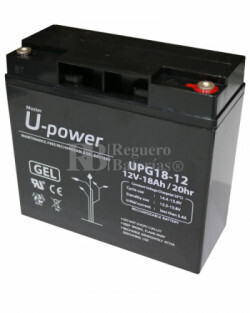 Batera Gel 12 Voltios 18 Amperios U-power UPG18-12