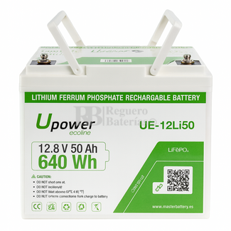 Batera de litio 12,8 V 50 Ah UPower UE-12Li50