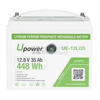 Bateria de litio 12,8 Voltios 35 Amperios UPower UE-12Li35