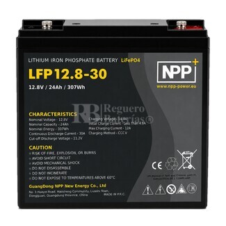 Bater�a de Litio 12 Voltios 30 Amperios |  LiFePO4 NPP LFP12.8-30
