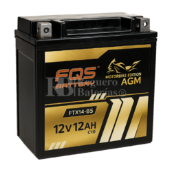 Batera de Moto 12 Voltios 12 Amperios FQS FTX14-BS