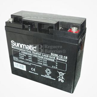Batera 12 Voltios 18 Amperios Sunmatic SUNL12-18
