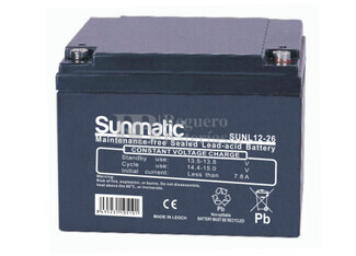 Batera 12 Voltios 26 Amperios Sunmatic SUNL12-26