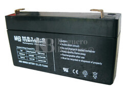 Bateria de Plomo MHB  6 Voltios 1.3 Amperios MS1.3-6 97x24x52mm  