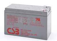 Batería 12 Voltios 7,2 Amperios Larga Vida Csb GPL1272 F2FR