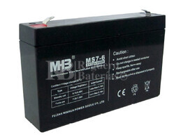 Bateria de Plomo MHB MS7-6 6 Voltios 7 Amperios 151X34X95mm  