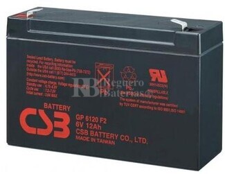 Batera para SAI 6 Voltios 12 Amperios CSB GP6120