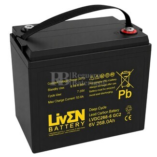 Bater�a Fregadora 6 Voltios 268 Amperios LVDC268-6 Gel