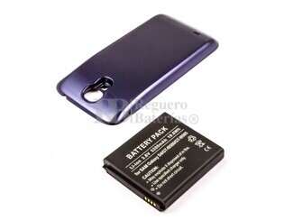 Batera Galaxy S4, GT-I9500, para telfonos Samsung, Li-ion, 3,8V, 5200mAh, 19,8Wh, con tapa color Azul