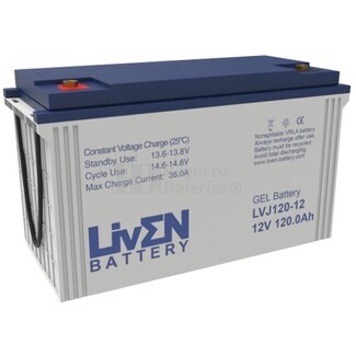 Batería Gel 12 Voltios 120 Amperios Liven LVJ120-12 