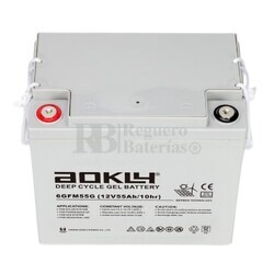 Batera Gel 12 Voltios 55 Amperios Aokly 6GFM55G