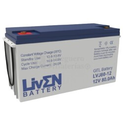 Bateria Gel 12 Voltios 80 Amperios LVJ80-12 Liven Battery