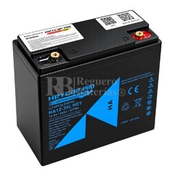 Bater�a Litio recargable 12 Voltios 24 Amperios LiFePO4 | HEYCAR HA12-30L
