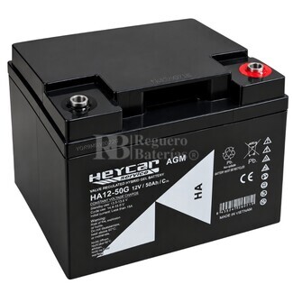 Bater�a HEYCAR HA12-50G 12V 50Ah para Rob�tica de Servicio