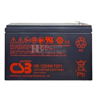 Bater�a CSB HR1224WF2F1 | 12 Voltios 6.5 Amperios AGM