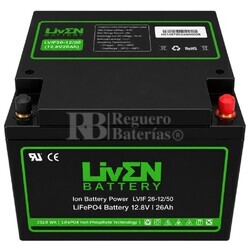 Bater�a Litio 12 Voltios 26 Amperios LiFePO4 LVIF26-12 