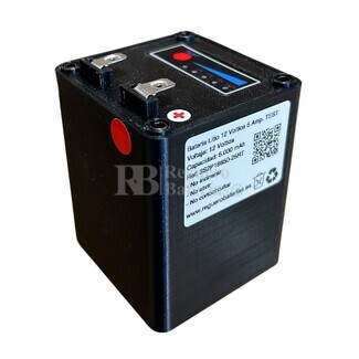 Batera Litio 12 Voltios 5 Amperios indicador carga 3S2P Samsung 18650-25R