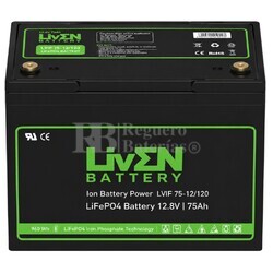 Bater�a Litio 12 Voltios 75 Amperios LiFePO4 RBIF75-12 