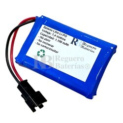 Batera Litio Lipo 7,4 Voltios 1.100 mAH