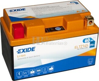 Batera Litio Moto ELTZ14S Exide 12V 5,0A