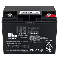 Bater�a LONGWAY 6-EVF-20 12V 20Ah AGM
