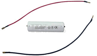 Batera Luz Emergencia 2,4V 4AH C- Cables conexin  
