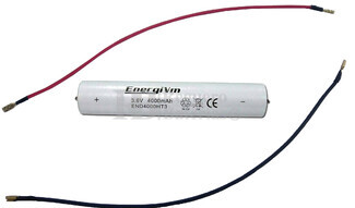 Batera Luz Emergencia 3,6V 4AH C- Cables conexin  