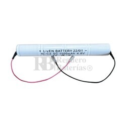 Batería Luz emergencia 4,8 Voltios 1.500mAh con cables