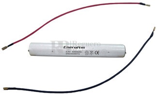Batera Luz Emergencia 4,8 Voltios 4 Amperios cables conexin