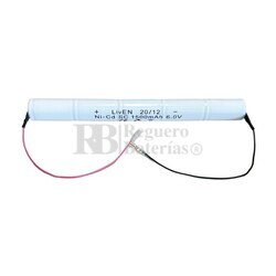 Batería Luz emergencia 6 Voltios 1.500mAh con cables  