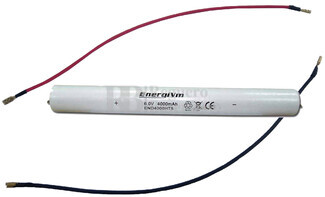 Batera Luz Emergencia 6V 4AH C- Cables conexin  