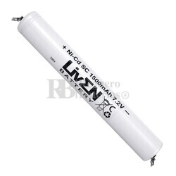 Bater�a luz Emergencias 7.2 Voltios 1.500 mAh con cables conexi�n