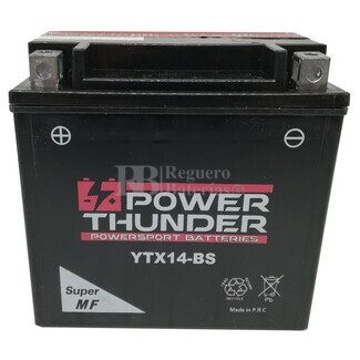Batera Moto 12 Voltios 12 Ah Power Thunder  YTX14-BS