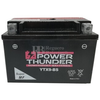 Batería Moto 12 Voltios 8 Ah Power Thunder YTX9-BS - Baterias para todo  Reguero Baterias