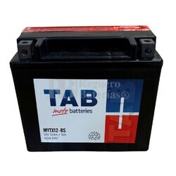 Batería Moto YTX12-BS AGM 12 Voltios 10 Amperios TAB
