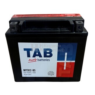 Batera Moto YTX12-BS AGM 12 Voltios 10 Amperios TAB