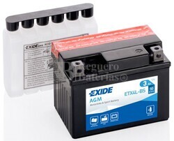 Batera Moto ETX4L-BS Exide 12V 3A