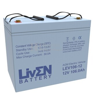 Batera Movilidad 12 Voltios 106 Amperios AGM LEV106-12