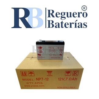 Batera Yuasa NP7-12 12V 7A Caja 8U F1 4.80mm