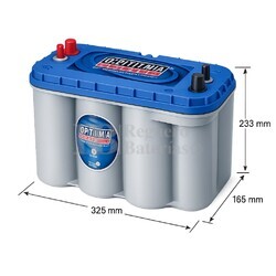 Bater�a Optima BLUE TOP BT DC 5.5 AGM 12 Voltios 75 Amperios